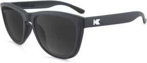 Knockaround Premiums Sport - Polarized Running Sunglasses for Women & Men - Impact Resistant Lenses & Full UV400 Protection, Matte Black / Smoke, One Size