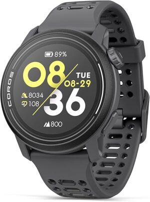 COROS PACE 3 Sport Watch GPS, Lightweight and Comfort, 17 Days Battery Life, Dual-Frequency GPS, Heart Rate, Navigation, Sleep Track, Training Plan, Run, Bike, and Ski - Black Silicone Band
