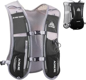 Azarxis Hydration Vests for Running Women Men Race Running Vest Hydration Trail Running Water Vest Marathon Backpack Ultra Pack 5L for Cycling Runner (Black - Only Backpack)