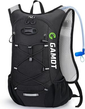 GamDT Hydration Backpack 12L with 2L BPA-Free Water Bladder – Lightweight Running Vest for Hiking, Cycling, Trail Running | Men Women | Cool Mesh Back Panel