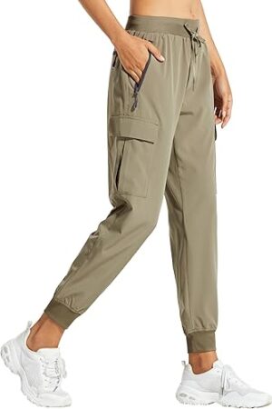 Libin Women's Cargo Joggers Lightweight Quick Dry Hiking Pants Athletic Workout Lounge Casual Outdoor