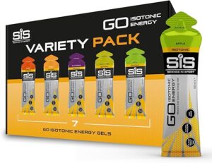 SIS GO Isotonic Energy Gels - Vegan, Low Sugar, Sports Nutrition Gel Supports Endurance for Running - Assorted Flavours, 60ml, Pack of 7