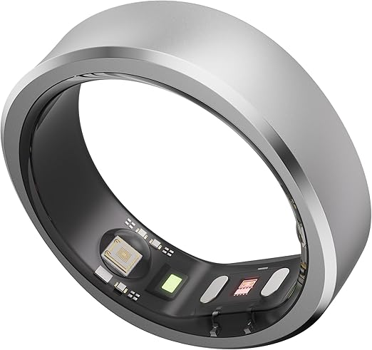 RingConn Smart Ring, No App Subscription, Size First with Sizing Kit, 7-Day Battery Life Activity & Sleep Tracker/Stress/Heart Rate Monitor, Waterproof Compatible with iOS & Android